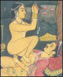 she can start slowly, teasingly, until he begins to thrust... then slide up and down and squeeze until he's done.  If this is too much work for her, she can hold the headboard, or he can place his palms under her sitbones to help, and trace her labia with moistened fingers while he's there...this can be done so the only part of their bodies touching are their genitals...